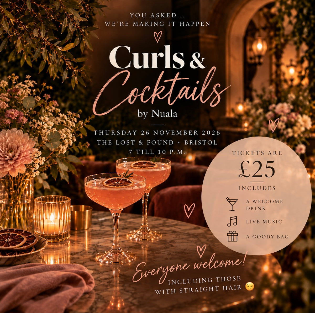 Cocktails & Curls by Nuala