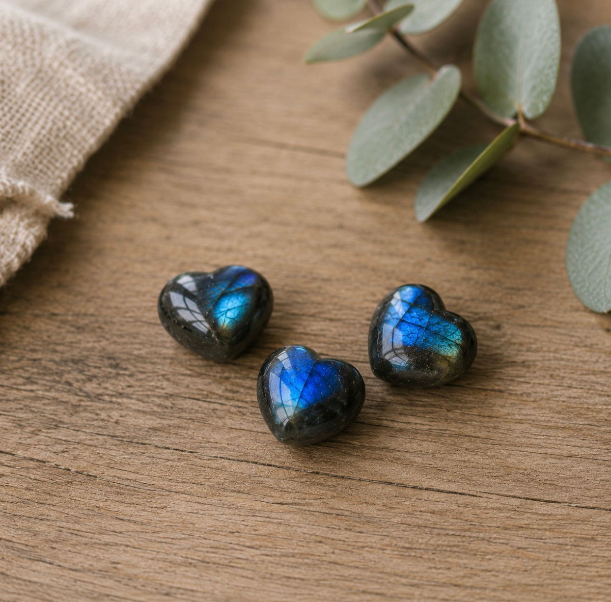 Labradorite Heart – Approx. 40mm 💙