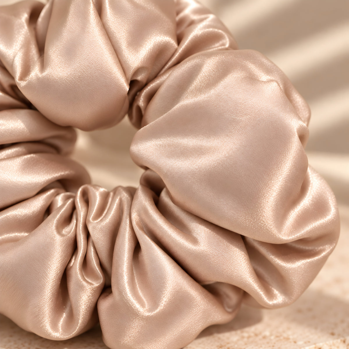 XXL OVERSIZED SATIN SCRUNCHIE- CHAMPAGNE