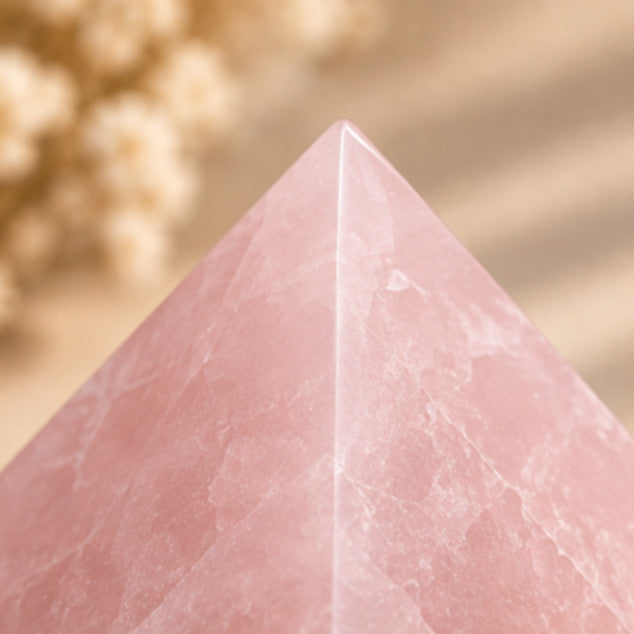 Quartz Four-Sided Pyramid – Love & Compassion