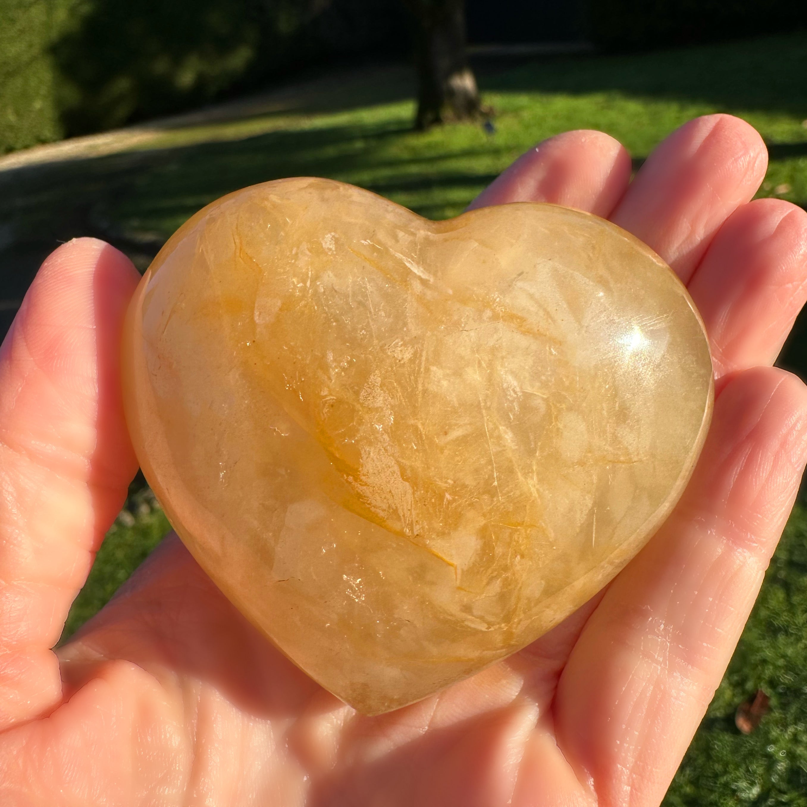 Golden Healer Quartz Heart