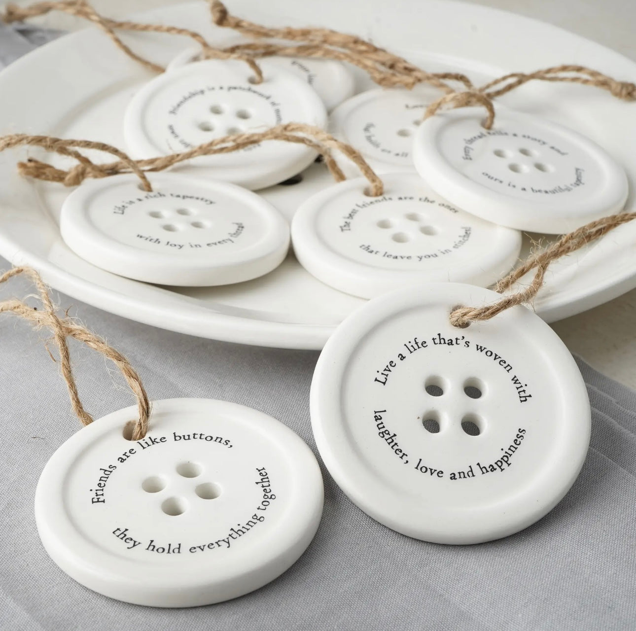 SEND WITH LOVE CERAMIC KEEPSAKE BUTTONS