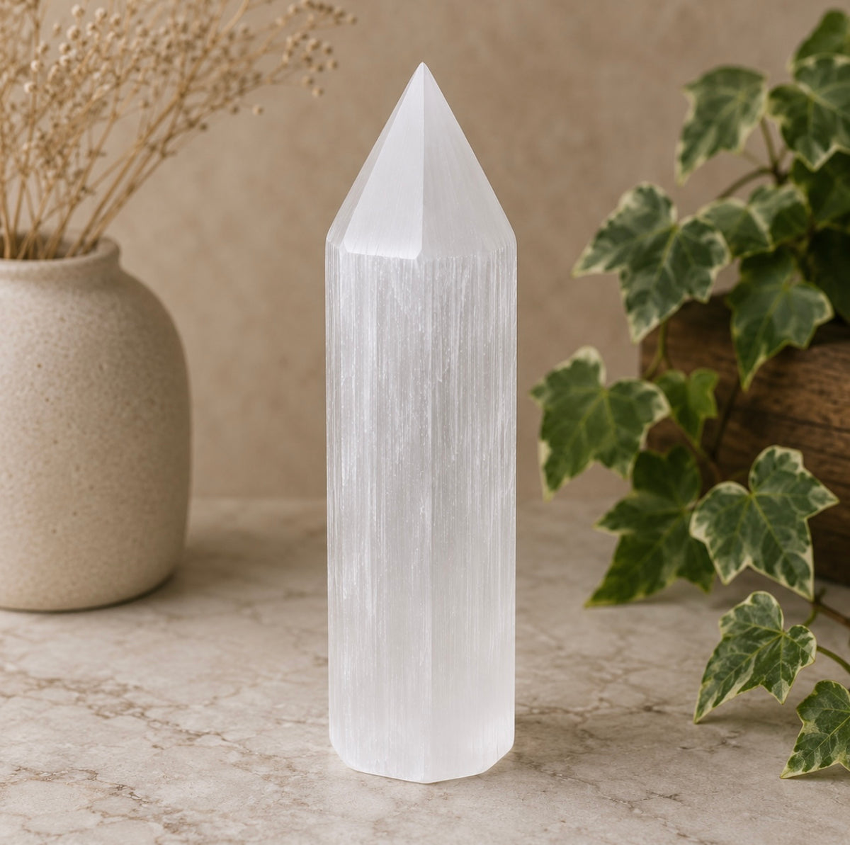 Selenite Pencil Point Tower
