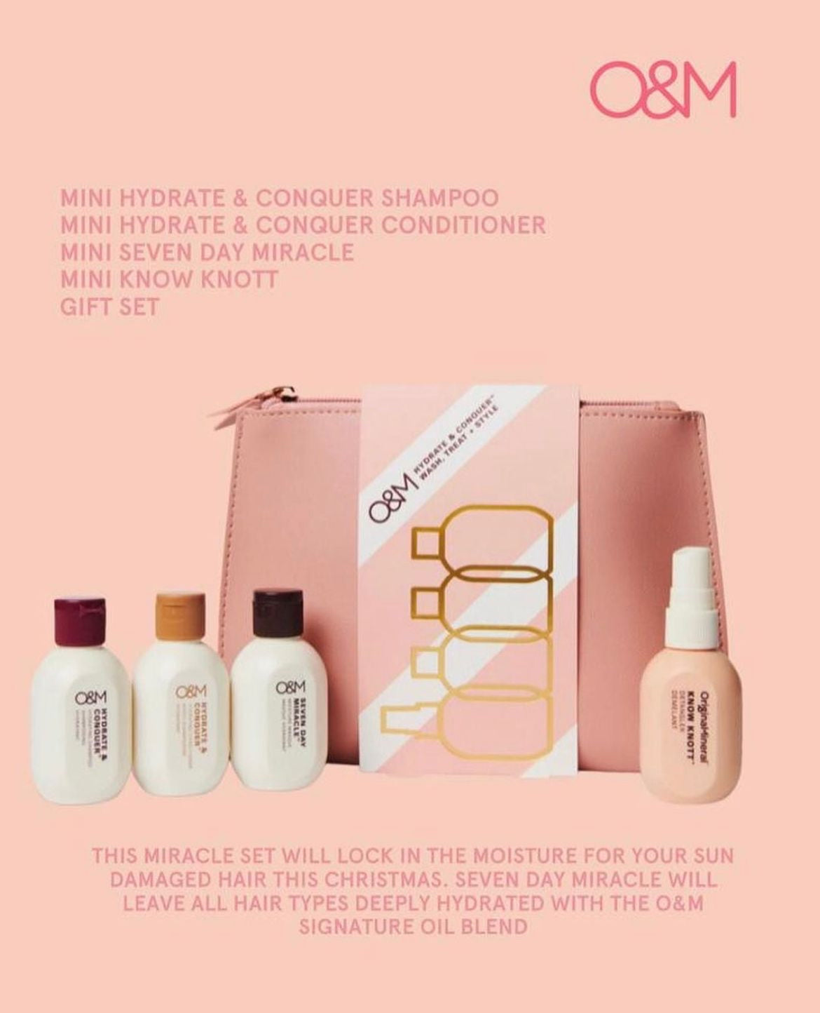 O&M Mini’s gift set for dry hair