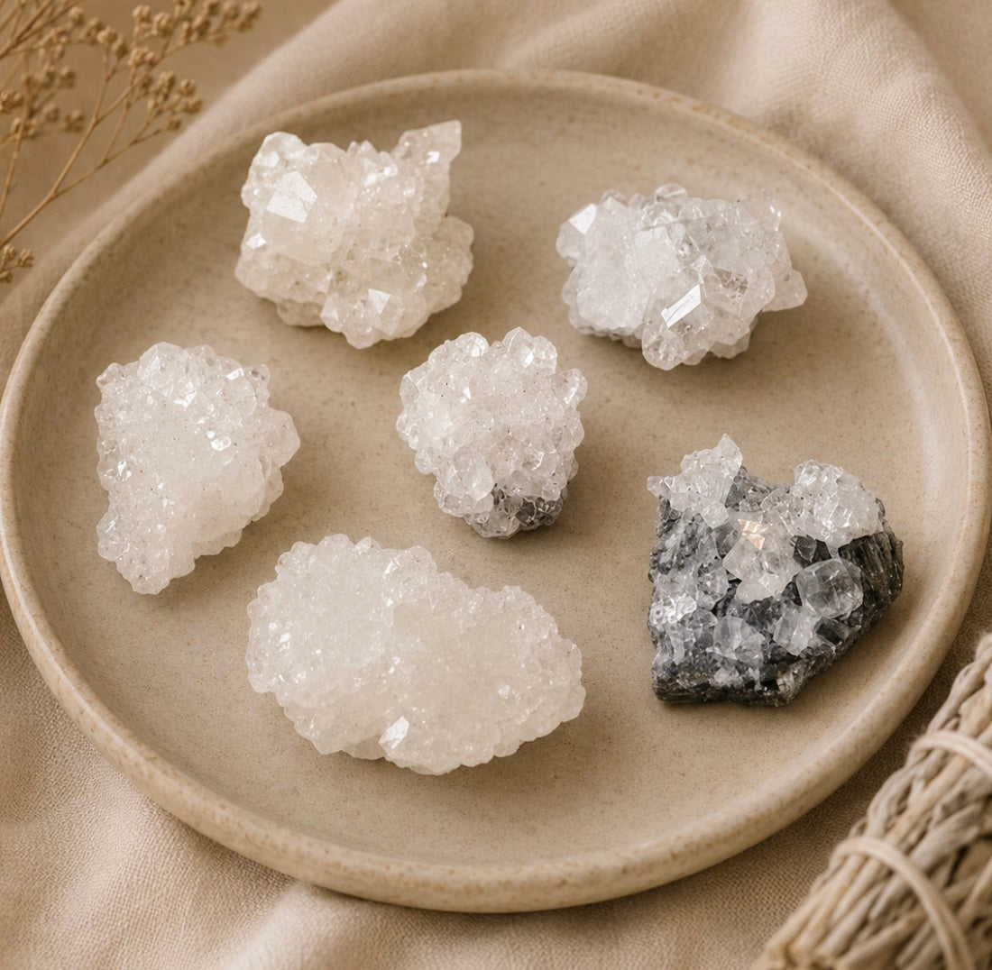 White Appophyllite Clusters