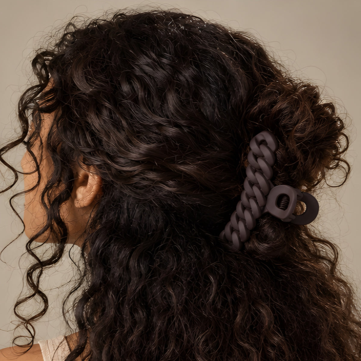 KNOTTED ECO FRIENDLY CLAW CLIP -EXPRESSO