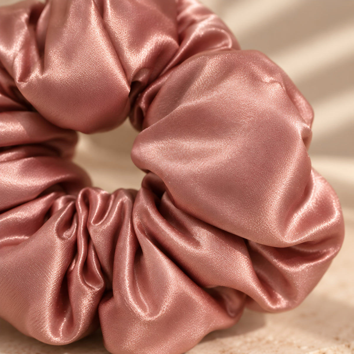 XXL OVERSIZED SATIN SCRUNCHIE - DUSTY ROSE
