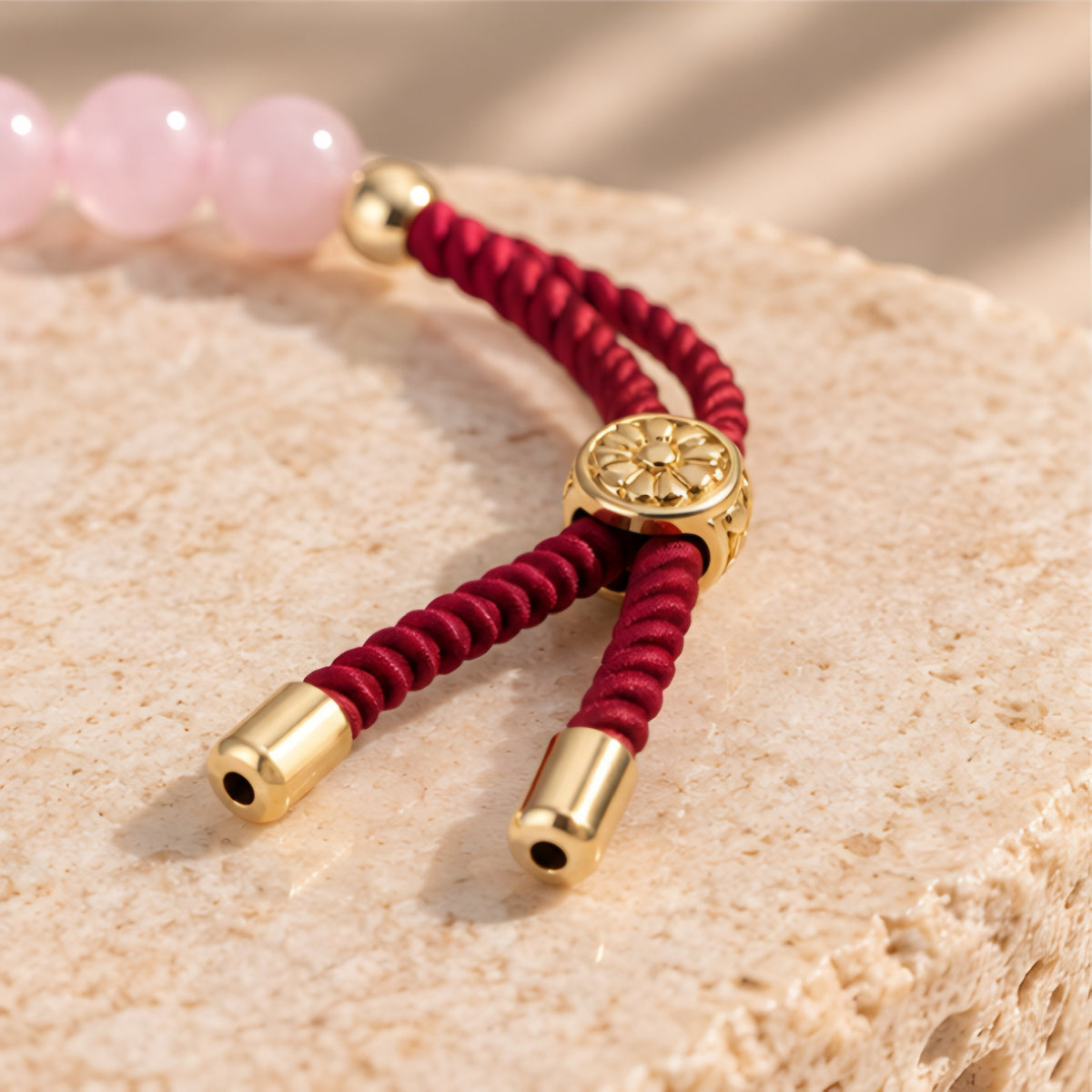 ROSE QUARTZ 18K GOLD PLATED
