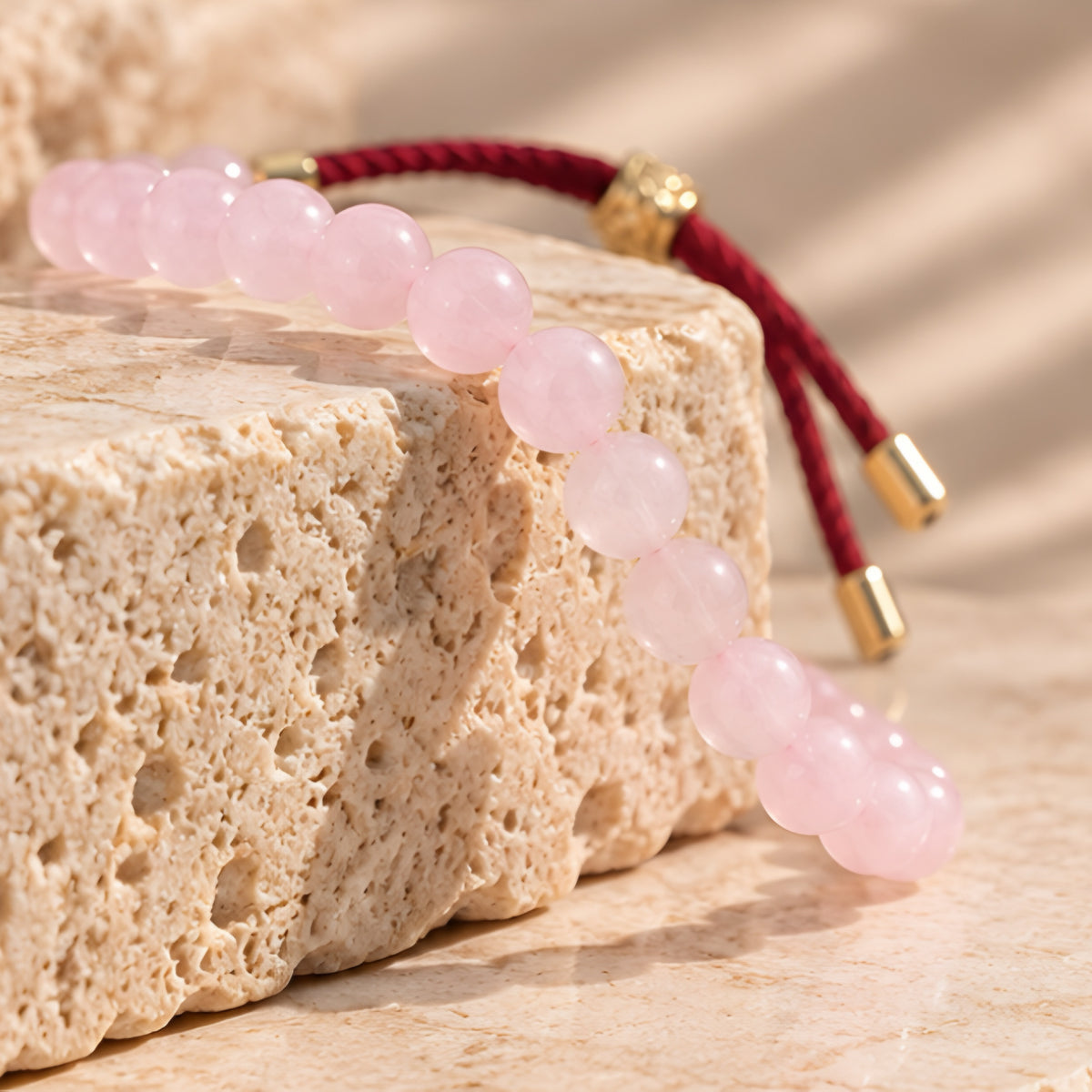 ROSE QUARTZ 18K GOLD PLATED