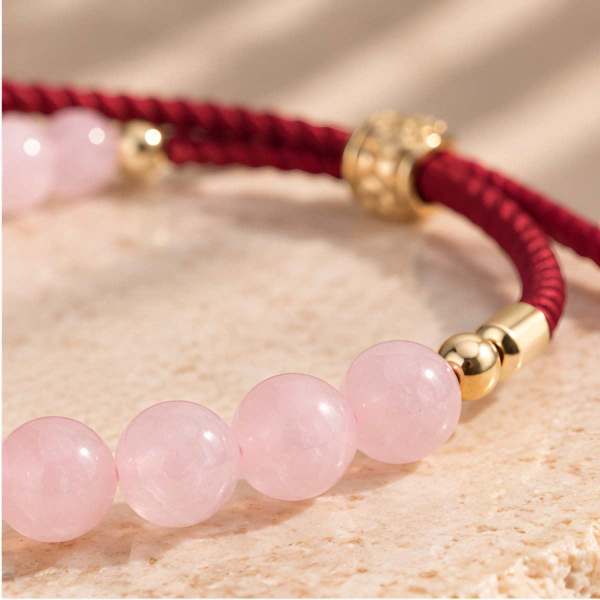 ROSE QUARTZ 18K GOLD PLATED