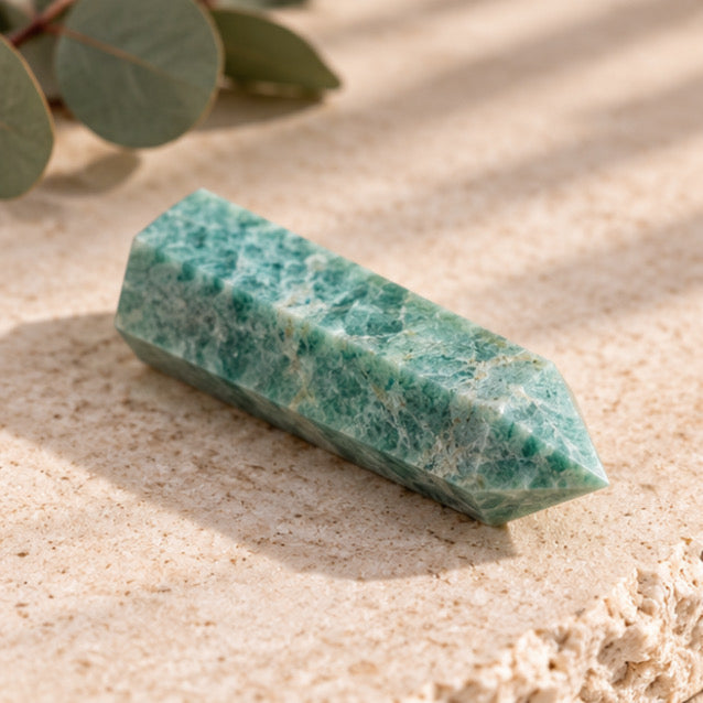 Amazonite Crystal Tower – Calm, Balance & Communication