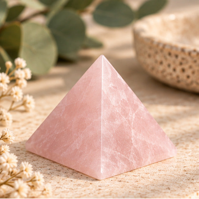 Quartz Four-Sided Pyramid – Love & Compassion