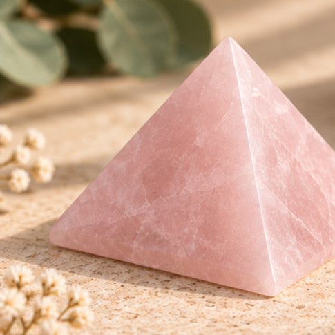 Quartz Four-Sided Pyramid – Love & Compassion