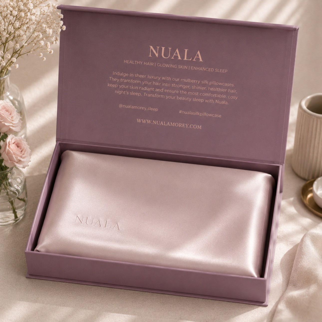Silk Pillowcase Champagne Rose