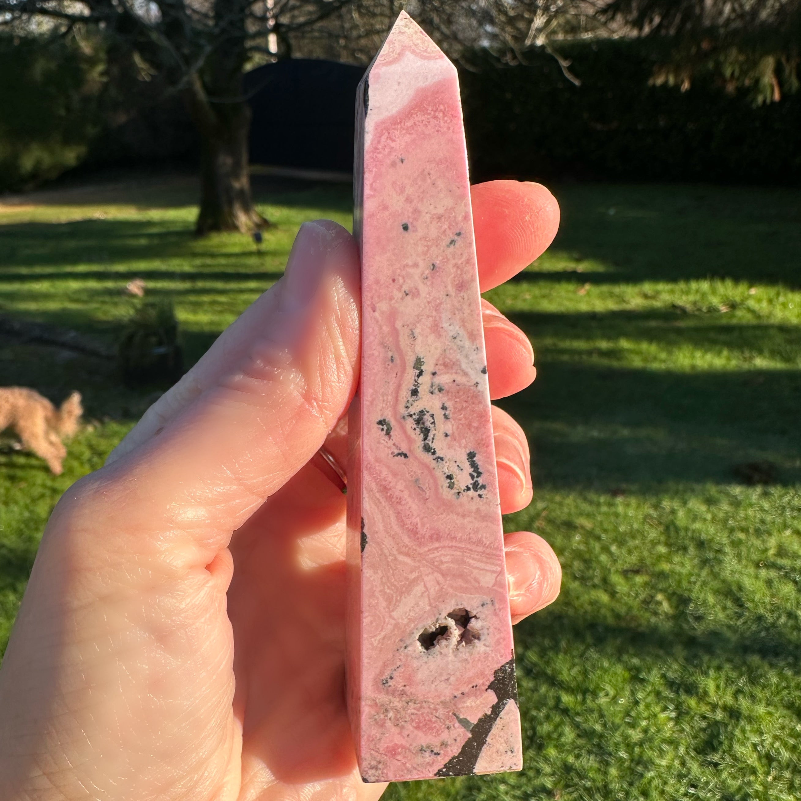 Rhodonite tower
