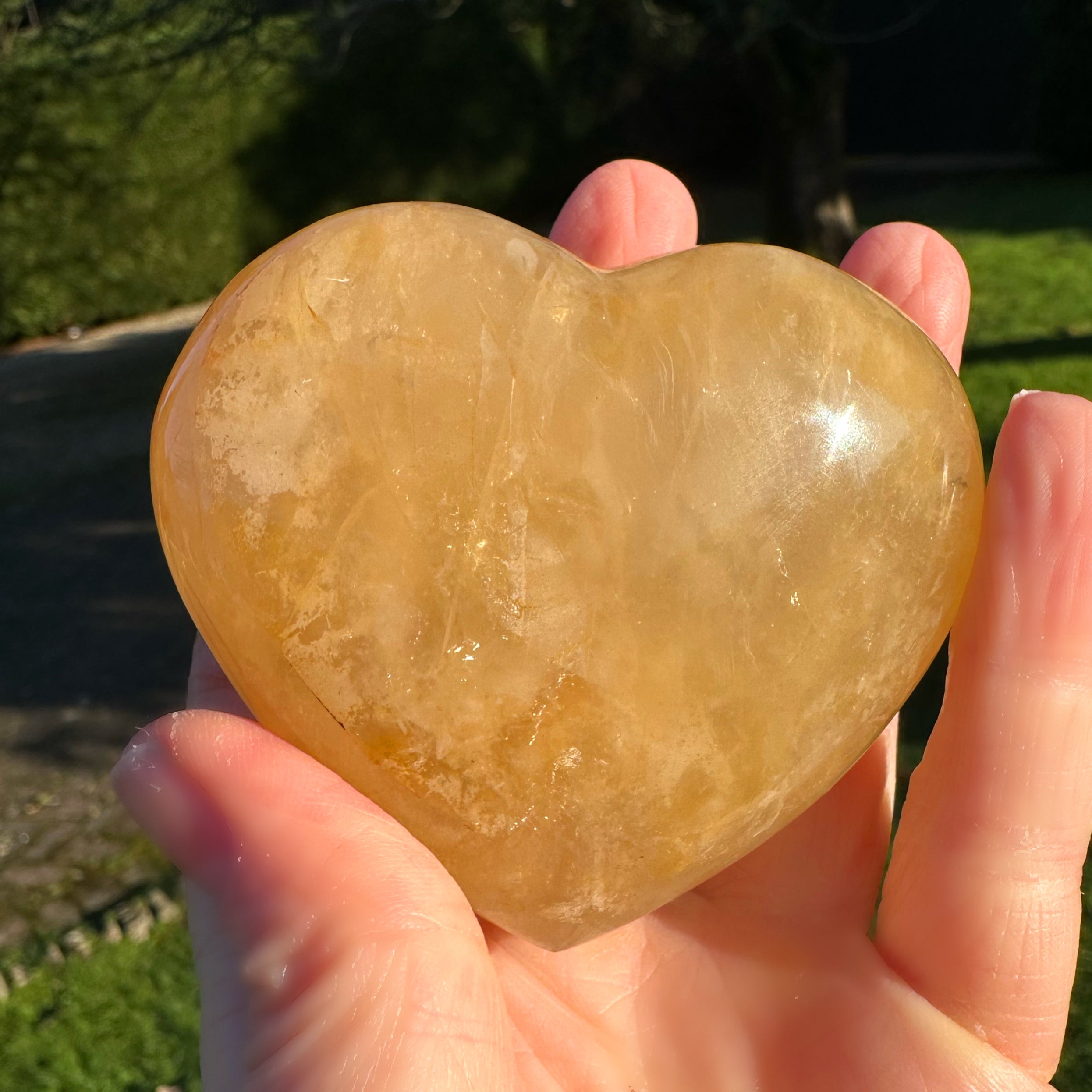 Golden Healer Quartz Heart
