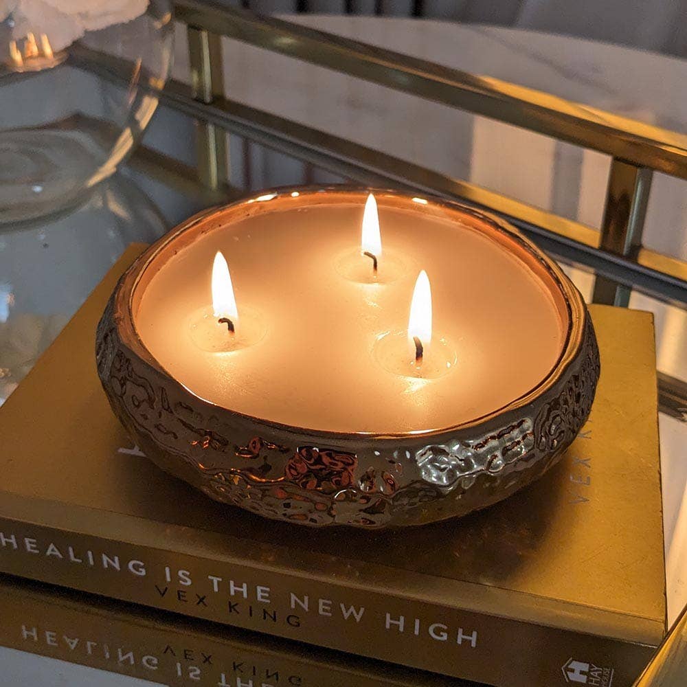 3 Wick Bronze Scented Candle