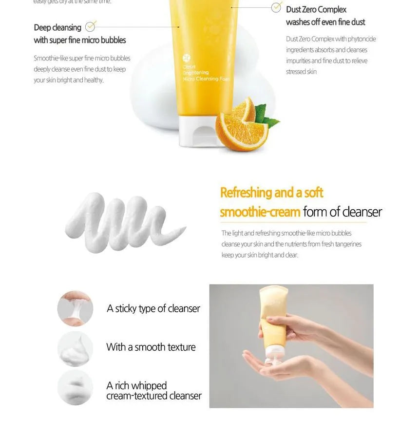 FRUDIA - Citrus Brightening Micro Cleansing Foam